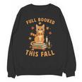 Halloween Fully Booked This Fall Book Ginger Cat Reading Unisex Sweatshirt Halloween Fully Booked This Fall Book Ginger Cat Reading Unisex Sweatshirt