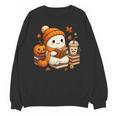 Halloween Ghost Reading Book Lovers Coffee Girl Women Unisex Sweatshirt Halloween Ghost Reading Book Lovers Coffee Girl Women Unisex Sweatshirt