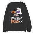 Halloween Teacher Women Cute Reading Ghost Read More Books Unisex Sweatshirt Halloween Teacher Women Cute Reading Ghost Read More Books Unisex Sweatshirt