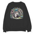 Hedgehog Reading Book Lake Scenery Reading Unisex Sweatshirt