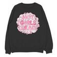 Hot Girls Read Pink Aesthetic Book Lover Reading Unisex Sweatshirt