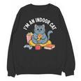 I'm An Indoor Cat Introvert Pizza Popcorn Book Gamer Cat Unisex Sweatshirt