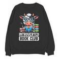 Introverted Book Club Reading Lover Cow Unisex Sweatshirt Introverted Book Club Reading Lover Cow Unisex Sweatshirt