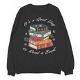 It's a Good Day To Read a Book Floral Stack Tee Unisex Sweatshirt