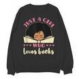 Just a Girl Who Loves Books African American Book Nerd Lover Unisex Sweatshirt