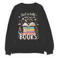 Just a Girl Who Loves Books Cute Book Lover Bookworm Unisex Sweatshirt