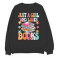 Just A Girl Who Loves Books Reading Cute Bookworm Girls Kids Unisex Sweatshirt