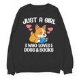Just A Girl Who Loves Dogs And Books Reading Dog Puppy Lover Unisex Sweatshirt Just A Girl Who Loves Dogs And Books Reading Dog Puppy Lover Unisex Sweatshirt