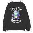 Just a Girl Who Loves Dragons And Books Dragon For Kids Unisex Sweatshirt