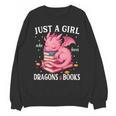 Just A Girl Who Loves Dragons And Books Dragon Reading Lover Unisex Sweatshirt Just A Girl Who Loves Dragons And Books Dragon Reading Lover Unisex Sweatshirt