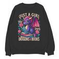 Just a Girl Who Loves Dragons And Books Dragon Unisex Sweatshirt