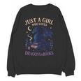 Just a Girl Who Loves Dragons And Books Fantasy Unisex Sweatshirt