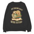 Just One More Chapter Sloth Sleeping On Books Reading Unisex Sweatshirt