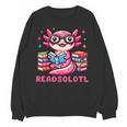 Kawaii Axolotl Readsolotl Book Lover Reading Bookworm Girls Unisex Sweatshirt