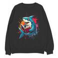 Kawaii Shark Reads Book Reading Library Book Bookworm Unisex Sweatshirt