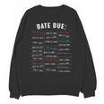 Library Due Date Stamp Card Librarian Book Reading Vintage Unisex Sweatshirt Library Due Date Stamp Card Librarian Book Reading Vintage Unisex Sweatshirt