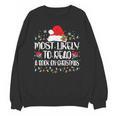Most Likely To Read A Book On Christmas Family Matching Unisex Sweatshirt Most Likely To Read A Book On Christmas Family Matching Unisex Sweatshirt