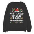 Most Likely To Read A Book On Christmas Matching Family Unisex Sweatshirt