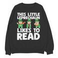 This Little Leprechaun Likes To Read St Patrick's Day Book Unisex Sweatshirt This Little Leprechaun Likes To Read St Patrick's Day Book Unisex Sweatshirt