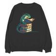 Lizard Reading Book Librarian Bookworm Reader Read Unisex Sweatshirt