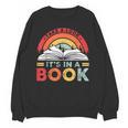 Take A Look It's In A Book Reading Book Vintage Rainbow Unisex Sweatshirt
