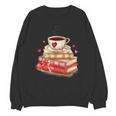 Love Book Coffee Heart Coquette Bow Valentines Day Unisex Sweatshirt Love Book Coffee Heart Coquette Bow Valentines Day Unisex Sweatshirt