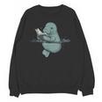 Manatee Reading Book Bookworm Manatees Ocean Animal Lover Unisex Sweatshirt