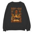 Melanin Girl Locs Book Lover Librarian Teacher Student Unisex Sweatshirt