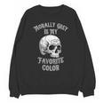 Morally Grey Is My Favorite Color Bookish Skull Unisex Sweatshirt