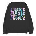 I Like Music More Than People Introvert Musician Retro Unisex Sweatshirt I Like Music More Than People Introvert Musician Retro Unisex Sweatshirt