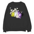 Non-Binary Book Lover Nonbinary Daisy LGBT Reading Pride Unisex Sweatshirt