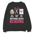 Nothing Beats Reading Rock Paper Scissors Book Lover Library Unisex Sweatshirt