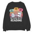 Nothing Beats Reading Rock Paper Scissors Books Lover Unisex Sweatshirt