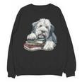 Old English Sheepdog Books Reading Dog Breed Graphic Unisex Sweatshirt