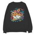 Open Book With Colorful Floral Reading Magic Unisex Sweatshirt Open Book With Colorful Floral Reading Magic Unisex Sweatshirt
