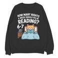 Orange Cat Reading Book 67 Six Seven Meme Unisex Sweatshirt