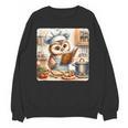 Owl Learning To Cook With Cookbook Chef Apron Stove Cooking Unisex Sweatshirt Owl Learning To Cook With Cookbook Chef Apron Stove Cooking Unisex Sweatshirt