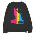 Pansexual Pride Celestial Cat Sitting Book LGBTQ Pan Colors Men Women Unisex Sweatshirt Pansexual Pride Celestial Cat Sitting Book LGBTQ Pan Colors Men Women Unisex Sweatshirt