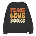 Peace Love Books Men Women Unisex Sweatshirt