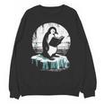 Penguin Reading A Book Vintage Graphic Bookworm Lover Unisex Sweatshirt