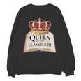 Queen Of The Classroom Appreciation Royal Crown Book Unisex Sweatshirt