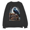 Raven On A Stack Of Books Wisdom Of Odin Unisex Sweatshirt