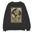 The Reader Tarot Card Book Lover Skeleton Reading Book Unisex Sweatshirt