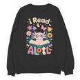 Reading Axolotl Book Lover Wildflowers Unisex Sweatshirt Reading Axolotl Book Lover Wildflowers Unisex Sweatshirt