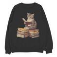 Reading Cat Book Lover Unisex Sweatshirt