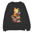 Reading Cat Books Cute Unisex Sweatshirt
