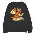 Reading Dragon Book Lover Bookworm Reader Unisex Sweatshirt