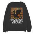 Reading Dragon Easily Distracted By Dragons And Books Unisex Sweatshirt