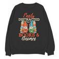 Reading Gnomes Cute Easily Distracted By Books And Gnomes Unisex Sweatshirt