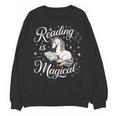 Reading Is Magical Unicorn Book Lover Fantasy Kids Unisex Sweatshirt Reading Is Magical Unicorn Book Lover Fantasy Kids Unisex Sweatshirt